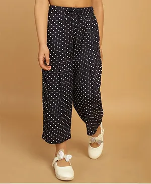 Mini & Ming Polka Dots Printed Trousers - Navy Blue