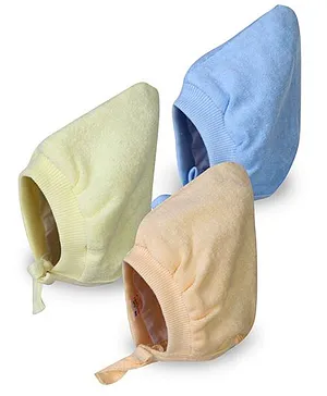 Tinycare Bonnet Style Cap Medium Set Of 3 (Colour May Vary)