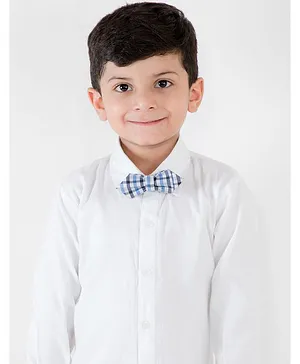 Little Hip Boutique Checkered Bow Tie - Sky Blue