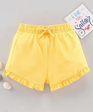 Fox Baby Mid Thigh Length Shorts - Yellow