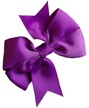 Akinos Kids Ribbon Bow Hair Clip - Purple