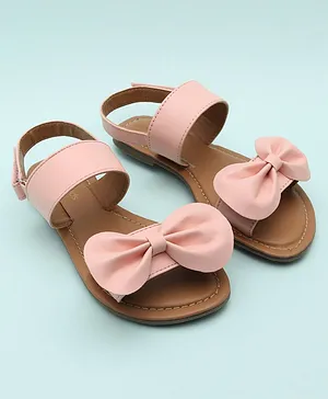 Pine Kids Sandals Bow Applique - Pink