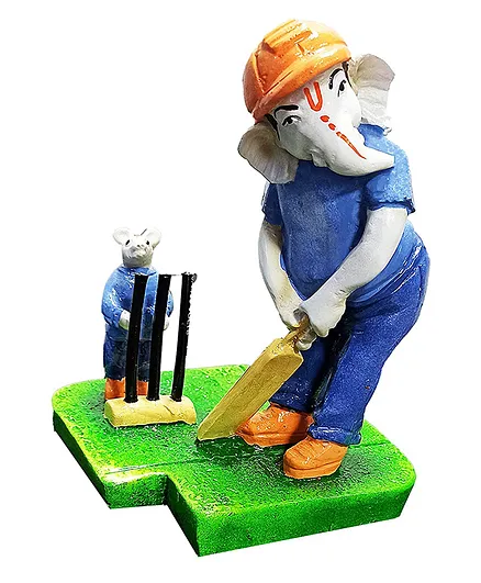 FFC Cricket Ganesha Showpiece - Multicolour