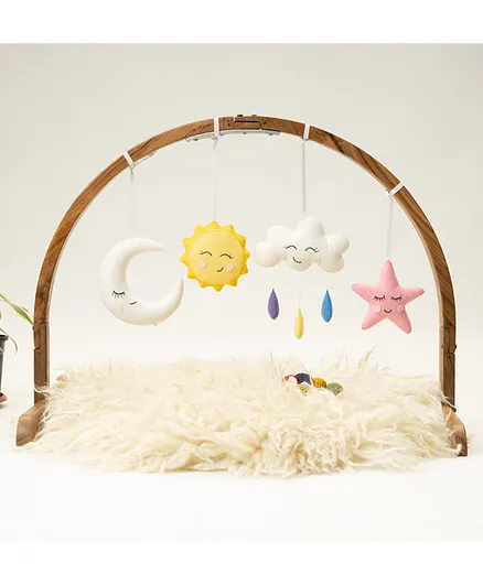 Rocking Potato Baby Activity Play Gym With Toys - Multicolor