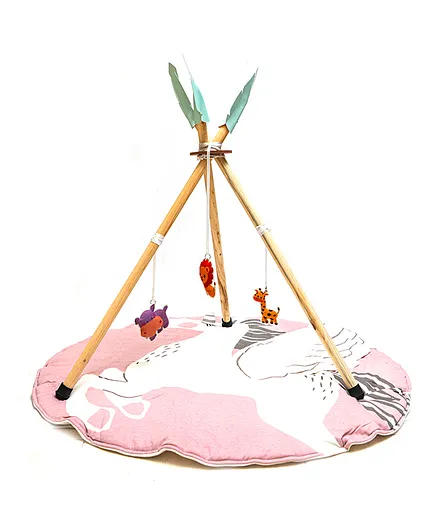 Rocking Potato Baby Activity Play Gym With Toys - Multicolor