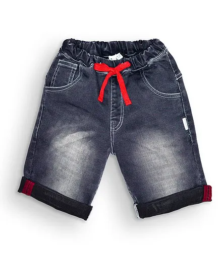 Little Carrot Solid Denim Shorts - Dark Grey