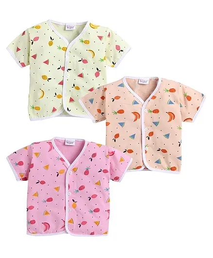 Little Angels Pack Of 3 Animal Print Vests - Multi Color