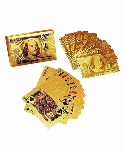 ADKD Classic Gold Plated PVC Poker Table Cards - Gold