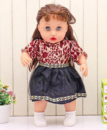 Speedage Nikki Doll Brown Navy Blue - Height 43 cm(Colour may Vary)