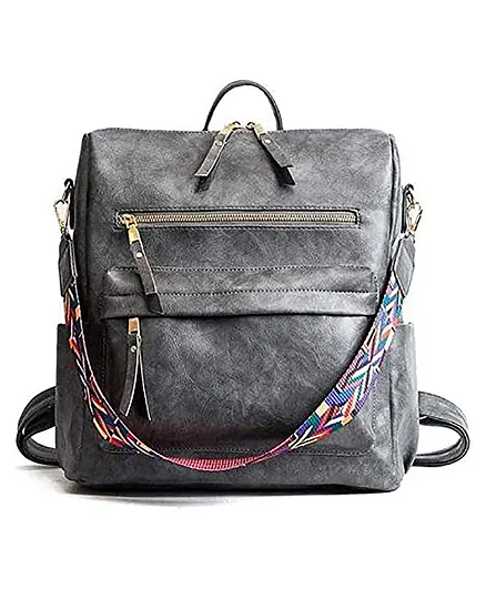 MOMISY Vintage Waterproof Leather Handbag - Grey