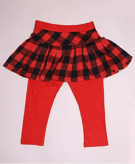 The Sandbox Clothing Co Checked Skeggings - Red