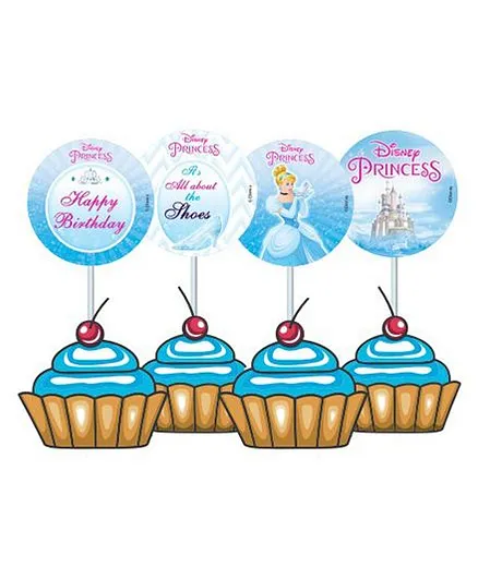 Disney Cinderella Cupcake And Food Toppers - Pack of 10