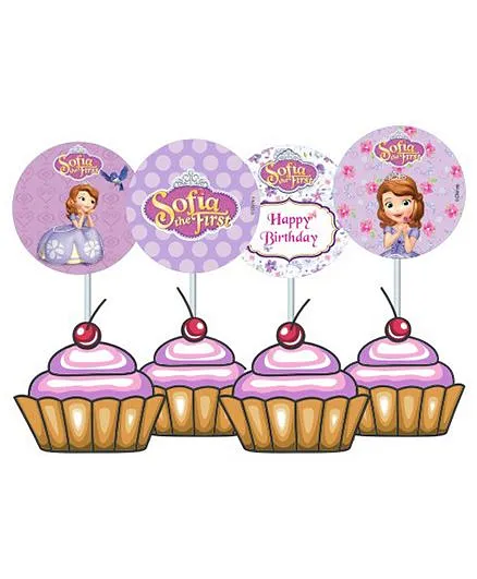 Disney Sofia The First Enchanted Garden Party Cupcake And Food Toppers - Pack of 10