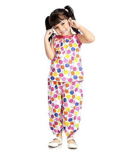Little Pockets Store Spagetti Top Bottom Set - Pink