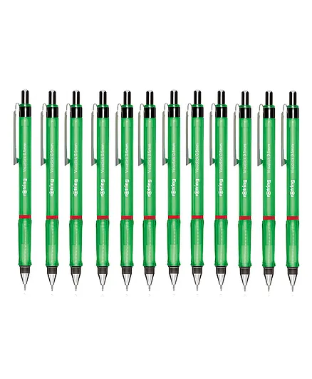 ROTRING 0.5mm Lead Visuclick Mechanical Pencil Pack of 12 - Green