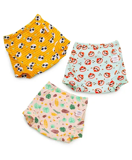 SuperBottoms 100% Cotton Padded Pant Style Padded Underwear Pack of 3 - Multicolor
