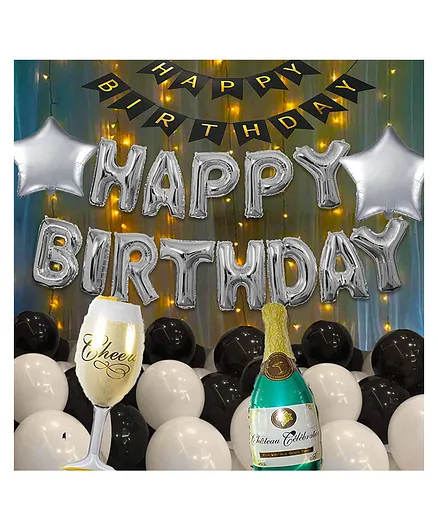 Crackles Happy Birthday Balloons Decoration Party Theme Kit - 57 Pieces