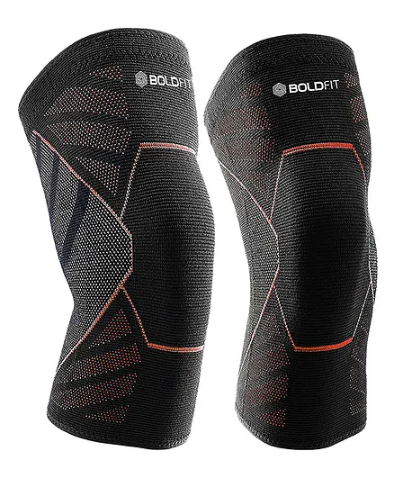 Boldfit Knee Support Small Cap Pair - Black