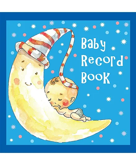 Baby Record Book Blue - English