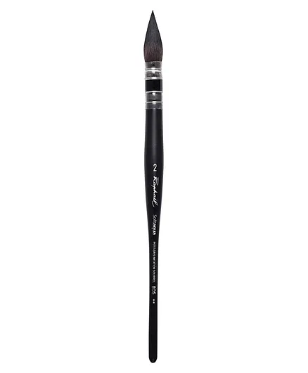 Sennelier Raphael Soft Aqua Kazan Pointed Synthetic Watercolour Quill Mop Brush - Black