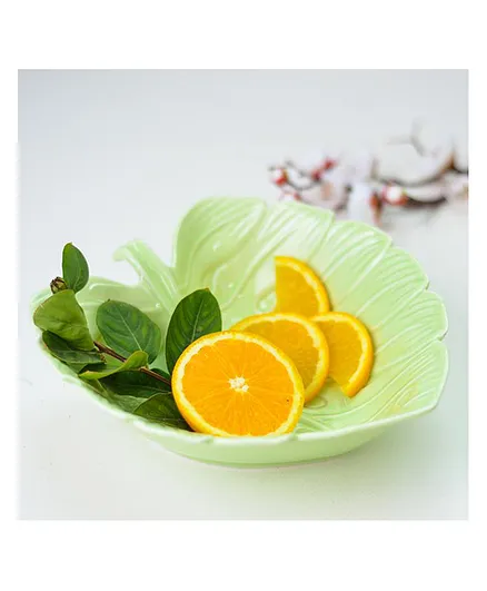 Nestasia 1 Piece Leaf Shaped Small Bowl Light Green - 400 ml