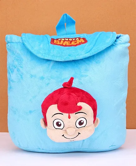 Chhota Bheem 3D Face Plush Bag Blue - 19 inches