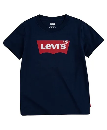 Levi's® Half Sleeves Logo Print Tee - Blue