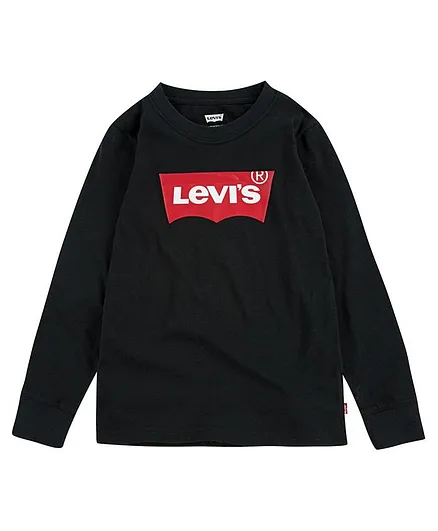 Levi's Full Sleeves Brand Name Printed Tee - Black