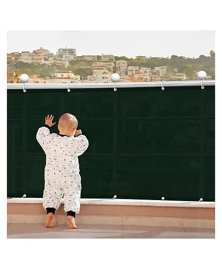 Hippo Baby Safety Net / Fabric Safety Gate Dark Green - 1.5MTX4MT