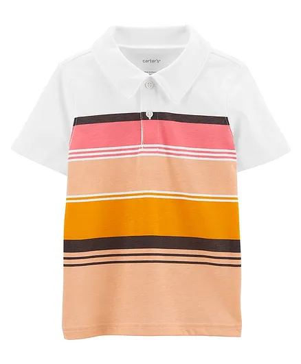 Carter's Striped Jersey Polo - Multicolor