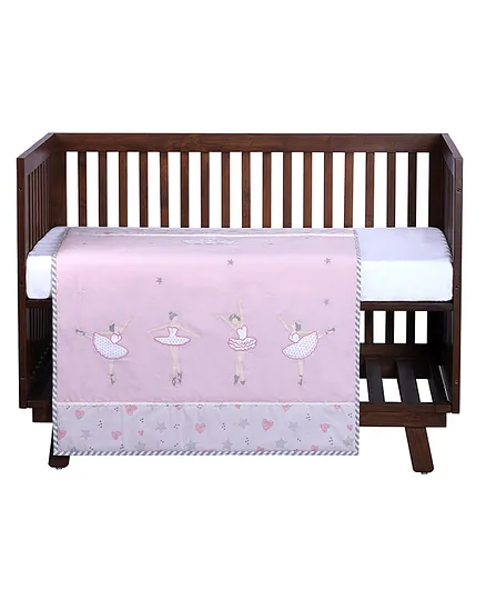 Abracadabra Cotton Baby Quilt Ballerina Theme - Pink