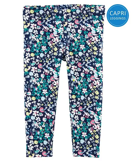 Carter's Floral Capri Leggings - Blue