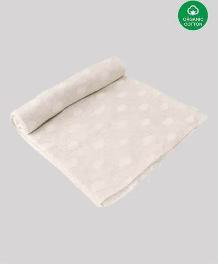 Nino Bambino 100% Organic Cotton All Over Printed Upcycled Swaddles - Cream