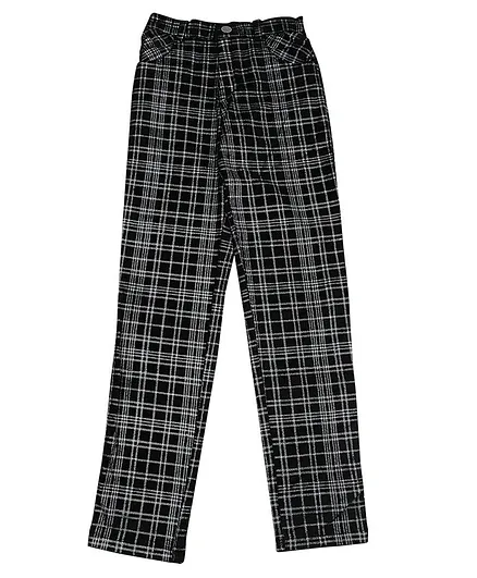 Actuel Full Length Checked Trouser - Black