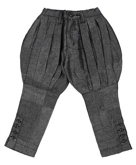 Actuel Boys Full Length Solid Jodhpuri Breeches Trouser - Black