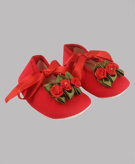 Daizy Rose Detailing Booties - Red