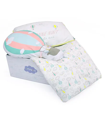 MiArcus Organic Cotton Safari Beeby Duvet Set PaMiArcus Organic Cotton Beeby Duvet Set Pack of 3 - Blueck of 3 - Blue