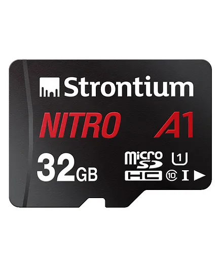 Strontium 32 gb Micro Class A1 Memory Card - Black