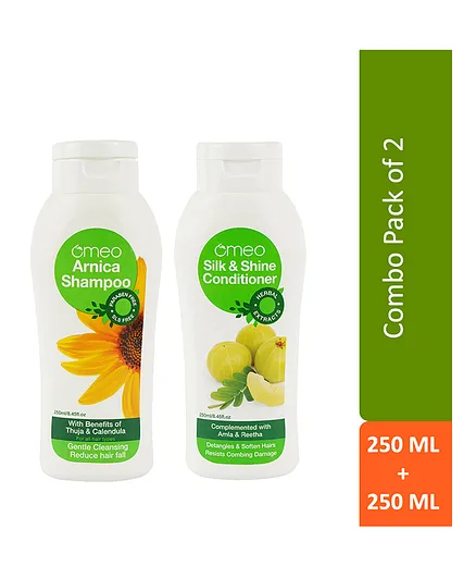 Omeo Arnica Shampoo and Omeo Silk and Shine Conditioner 250 ml Combo - Pack of 2