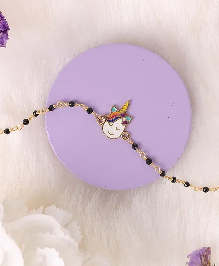 Kicks & Crawl Unicorn Pendant Bracelet - Multi Color