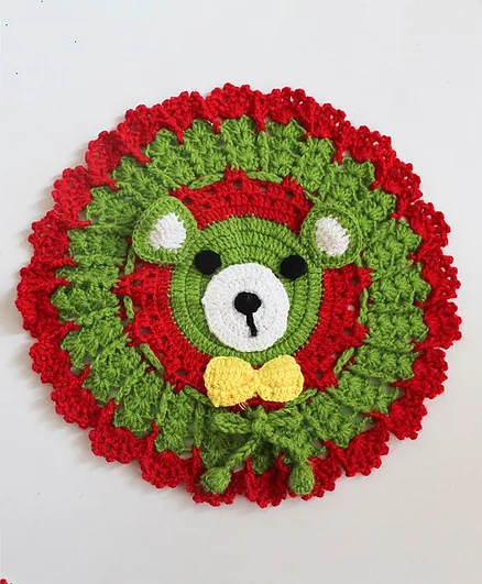 Woonie Handmade Bear Rug - Green