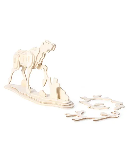 Madhusha Creation Woodlz 3D Reindeer Puzzle - 28 Pieces