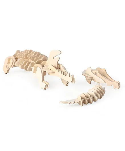 Madhusha Creation Woodlz 3D Crocodile Puzzle - 58 Pieces