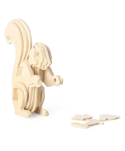 Madhusha Creation Woodlz 3D Squirrel Puzzle - 20 Pieces