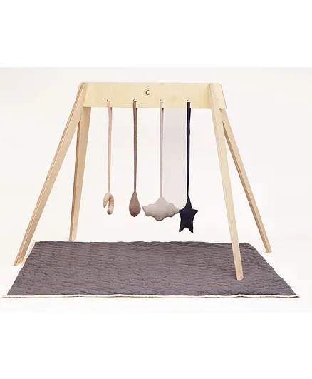 CuddlyCoo Wooden PlayGym with Mini Tent - Blue