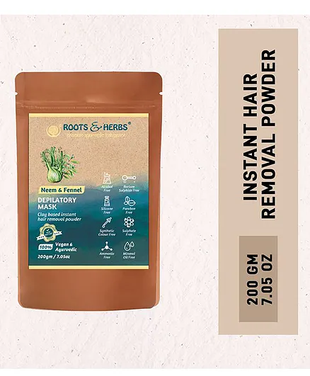 Roots And Herbs Neem And Fennel Depilatory Mask - 70 gm