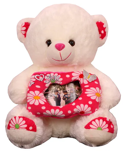Chocozone Premium Quality Teddy Bear With Rectangle Shape Photo Frame Soft Toy Pink - Height 45 cm