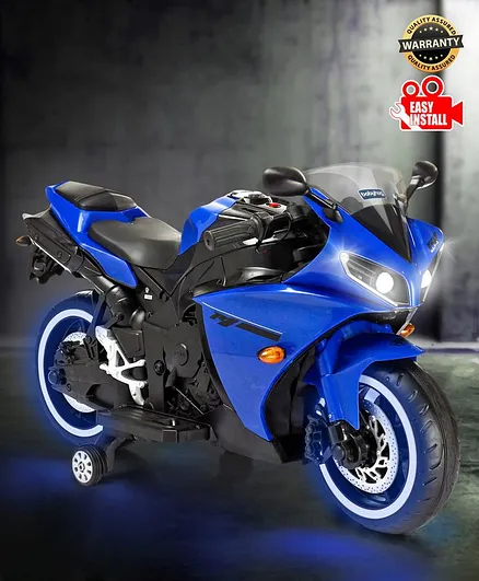 Babyhug Battery Operated R1 Bike With Music And Lights - Blue