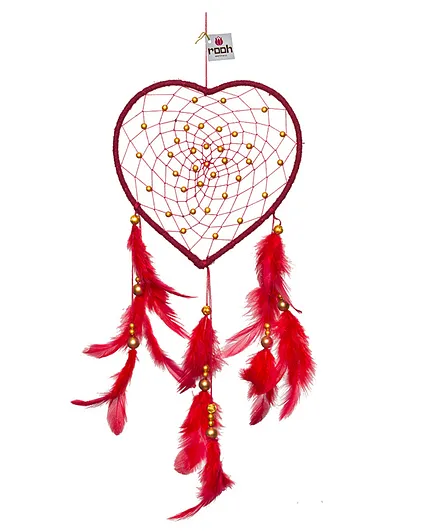 Rooh Red Valentine Handmade Dream Catcher - Red
