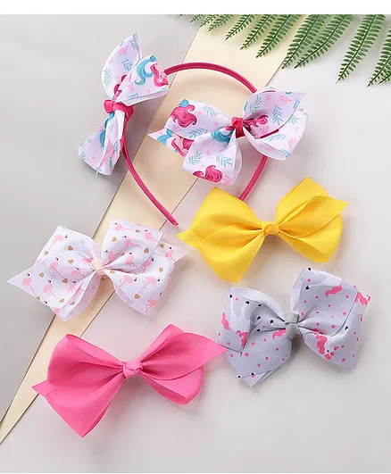 Babyhug Free Size Hair Accessories Set of 6 - Multioclour
